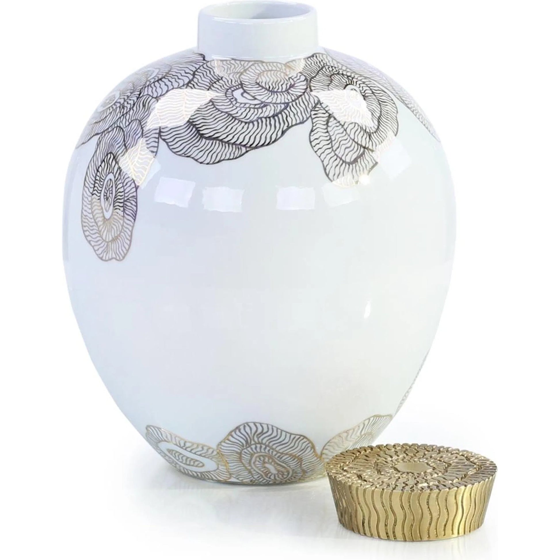 Mithran Vase by John-Richard in white. Made from unique in a eclectic & global style.