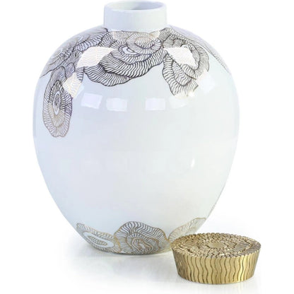 Mithran Vase by John-Richard in white. Made from unique in a eclectic & global style.