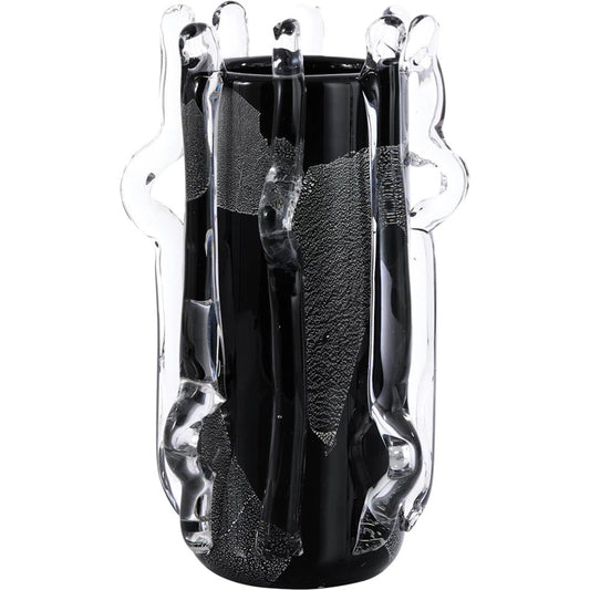 Umbral Currents Vase by John-Richard in black. Made from unique in a unique style.