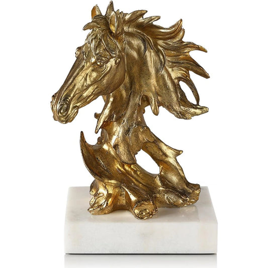 Abstract Horse Sculpture on Marble by John-Richard. Made from unique in a eclectic & global style.