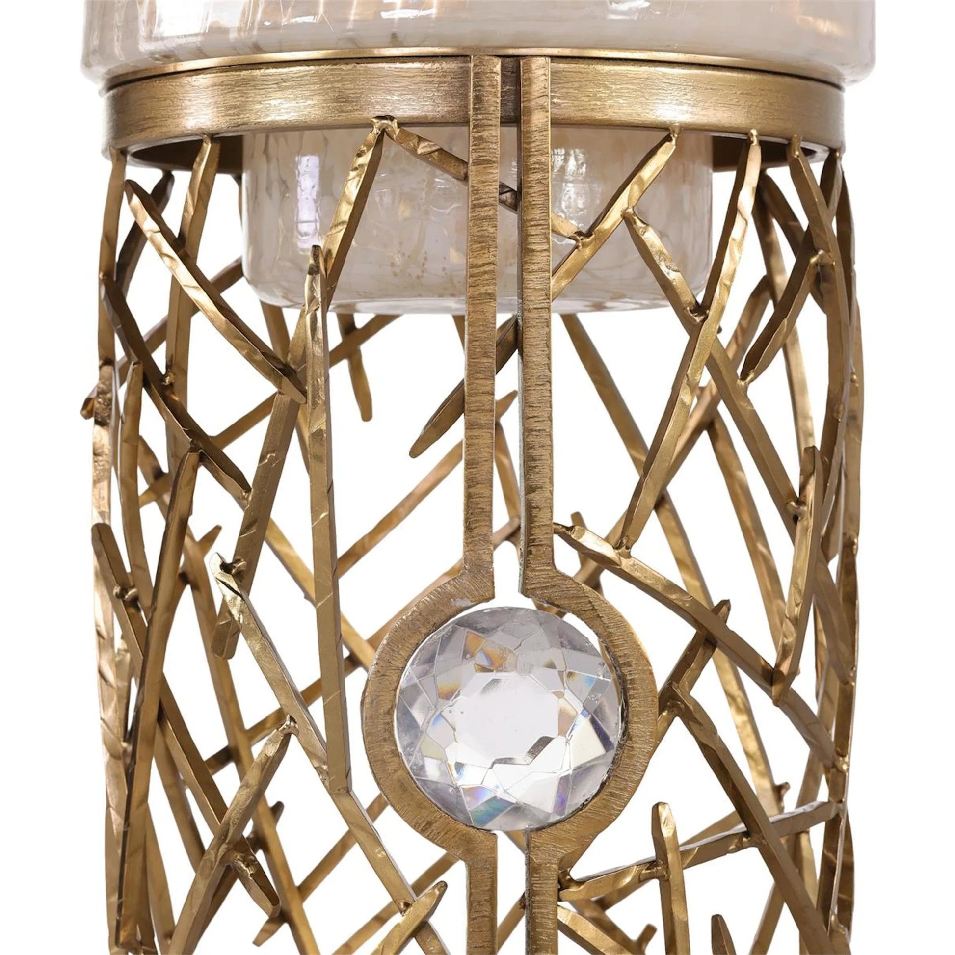 Morina Floor Urn by John-Richard in brushed brass. Made from unique in a modern style.