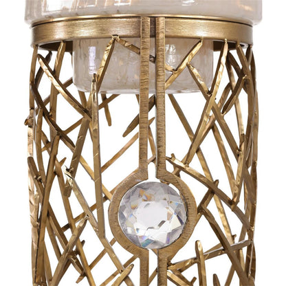 Morina Floor Urn by John-Richard in brushed brass. Made from unique in a modern style.