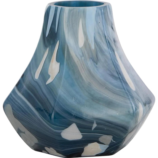 Sidon Vase by John-Richard in blue. Made from unique in a unique style.