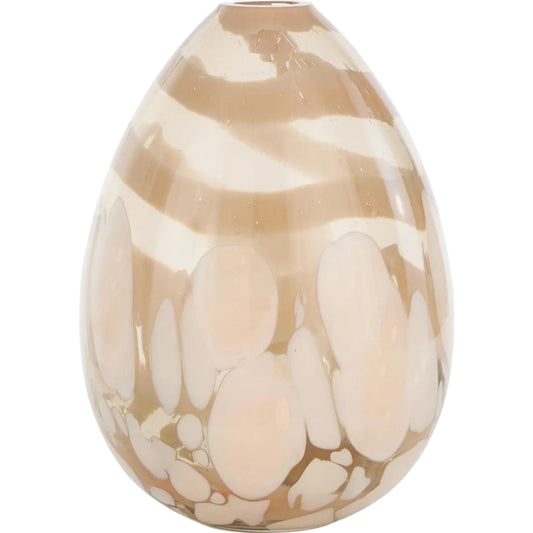 Mendoza Vase by John-Richard in soft cream. Made from unique in a unique style.