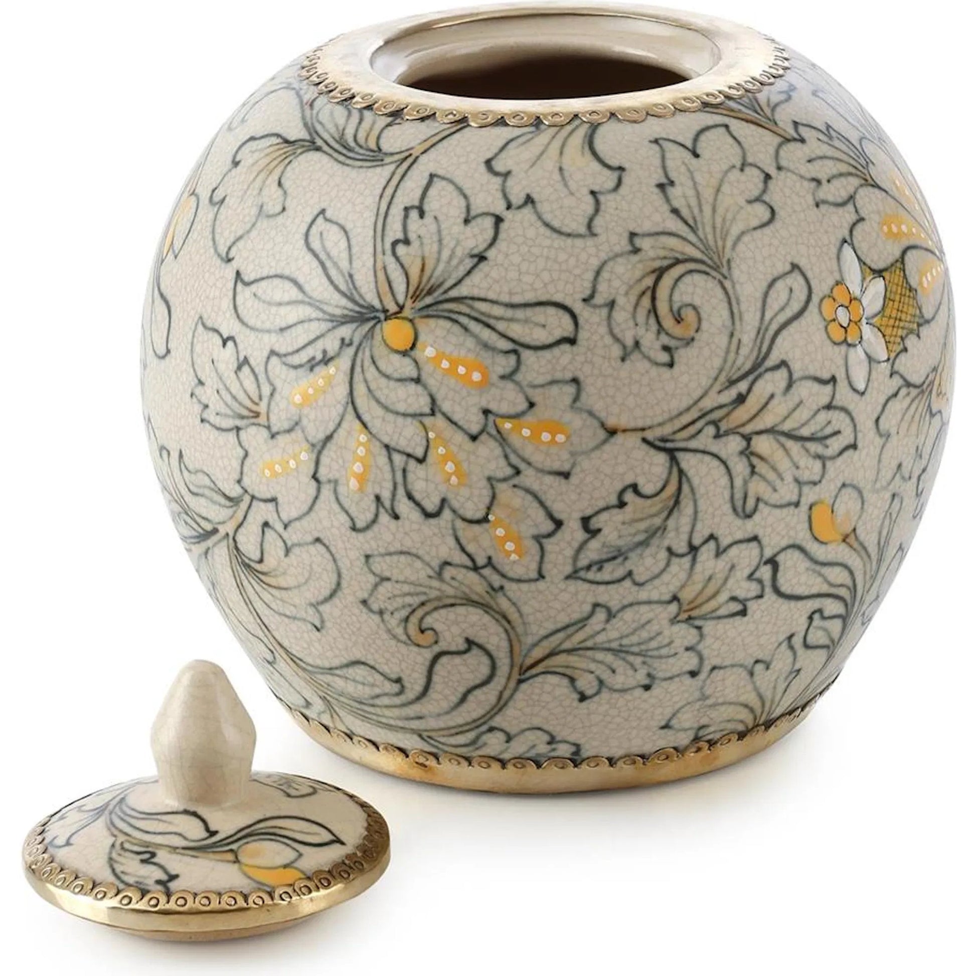 Lidded Foliage Jar by John-Richard. Made from unique in a unique style.