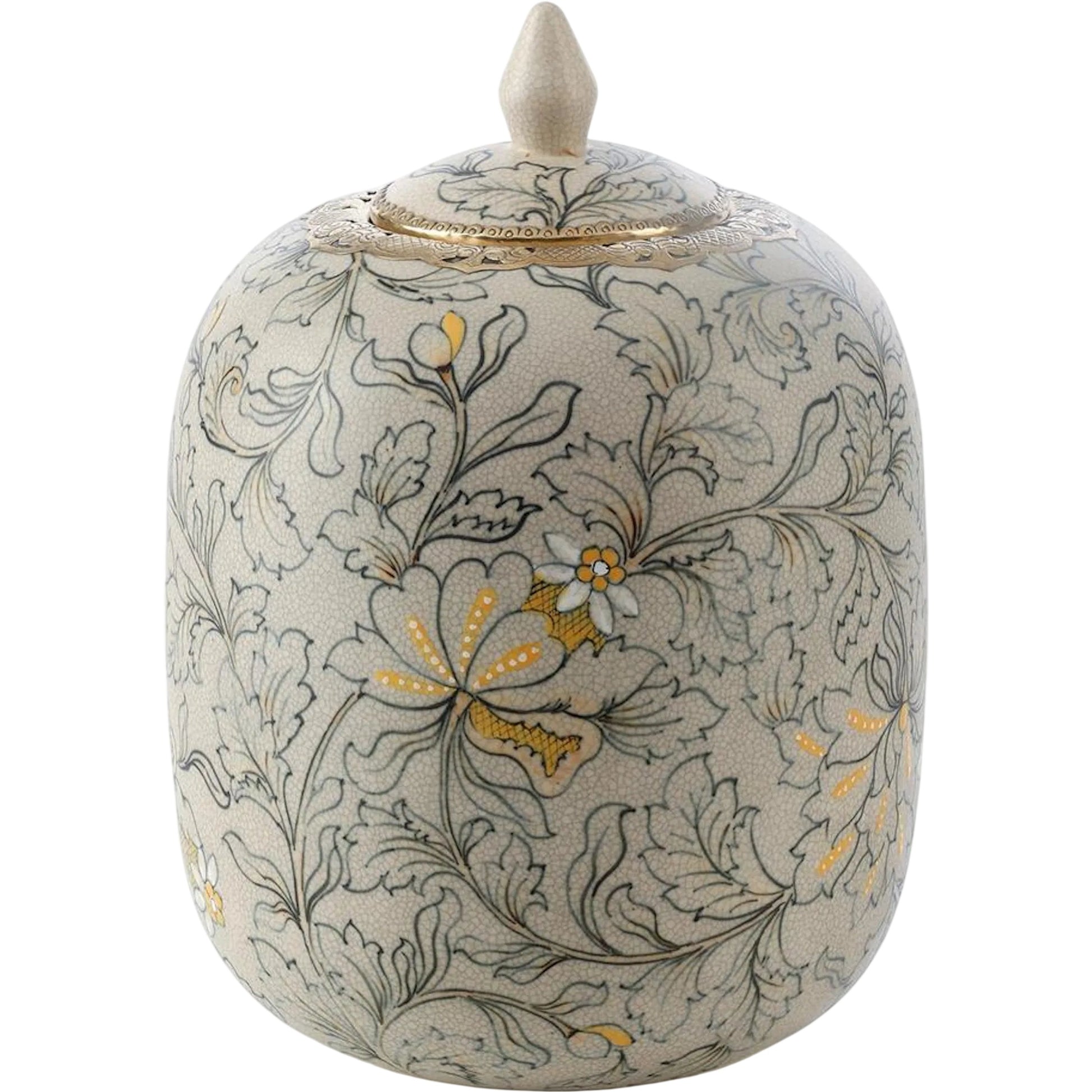 Lidded Foliage Jar by John-Richard. Made from unique in a unique style.