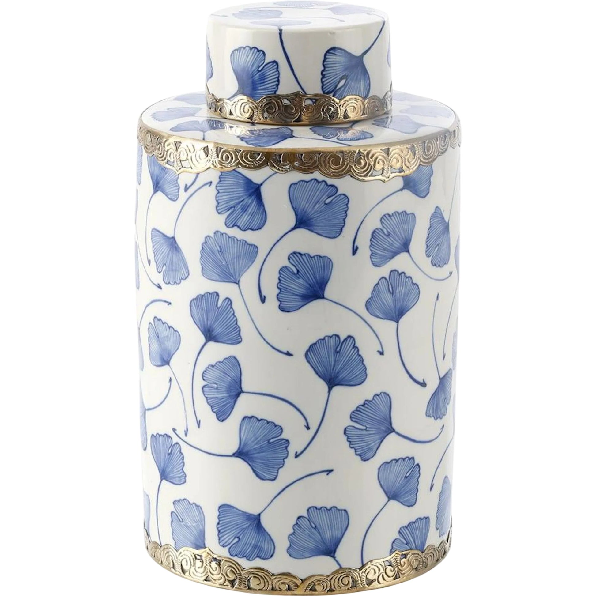 Lidded Ginkgo Jar by John-Richard. Made from unique in a unique style.
