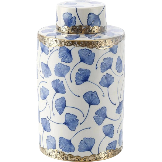 Lidded Ginkgo Jar by John-Richard. Made from unique in a unique style.