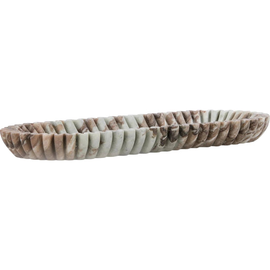 Scalloped Marble Tray by John-Richard in natural. Made from unique in a unique style.