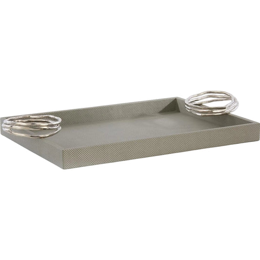 Silver Coil Tray by John-Richard in gray, nickel. Made from unique in a unique style.