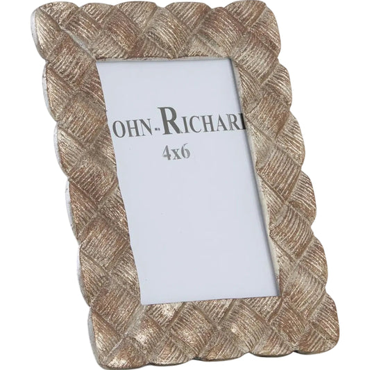 Latticed Photo Frame by John-Richard in silver. Made from unique in a unique style.