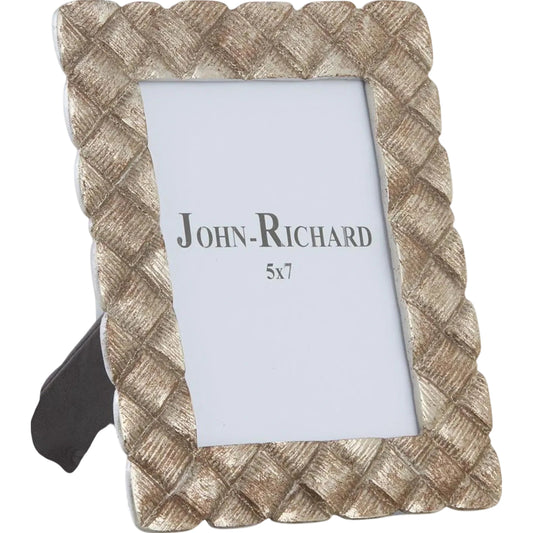 Latticed Photo Frame by John-Richard in silver. Made from unique in a unique style.