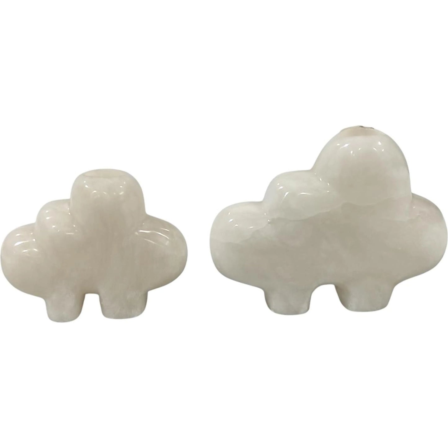 001 SI-2373117 | Primary Silo | Cloudform Vases (Set of 2) by John-Richard in white. Made from marble in a transitional style.