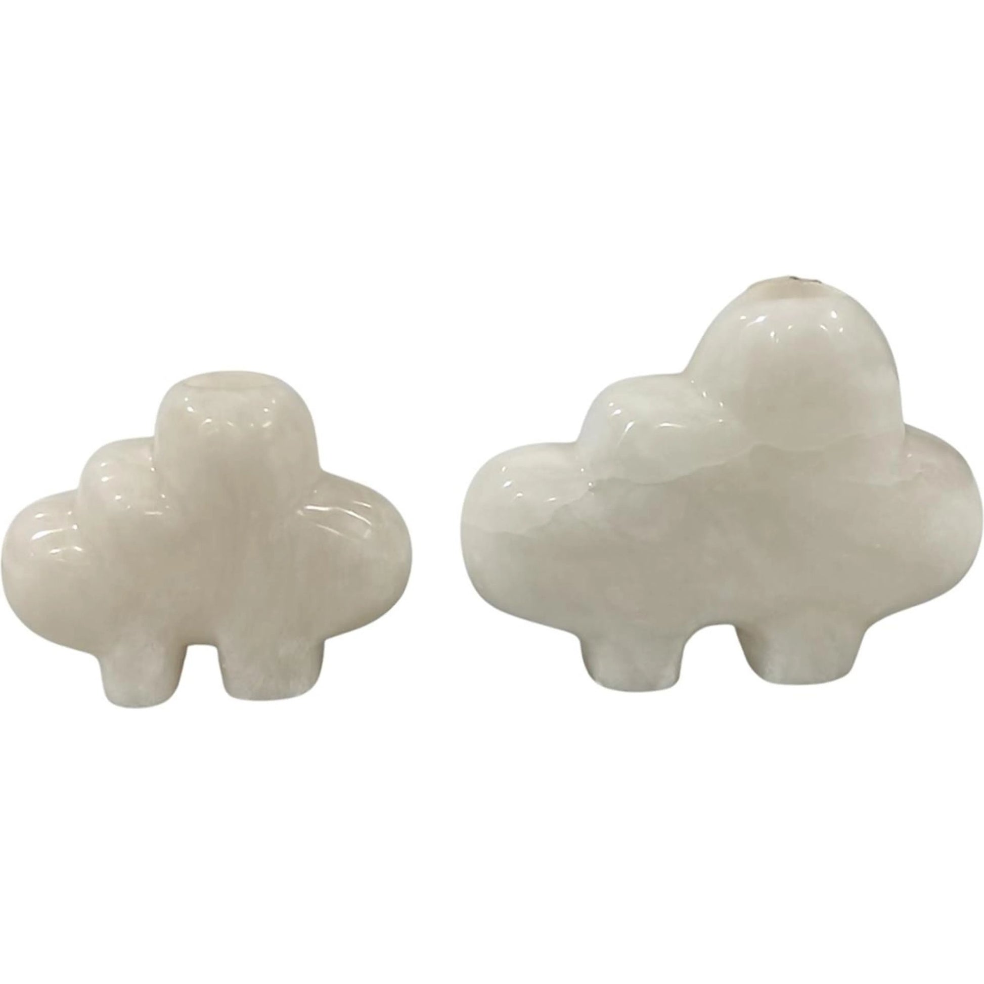 Cloudform Vases (Set of 2) by John-Richard in white. Made from marble in a transitional style.