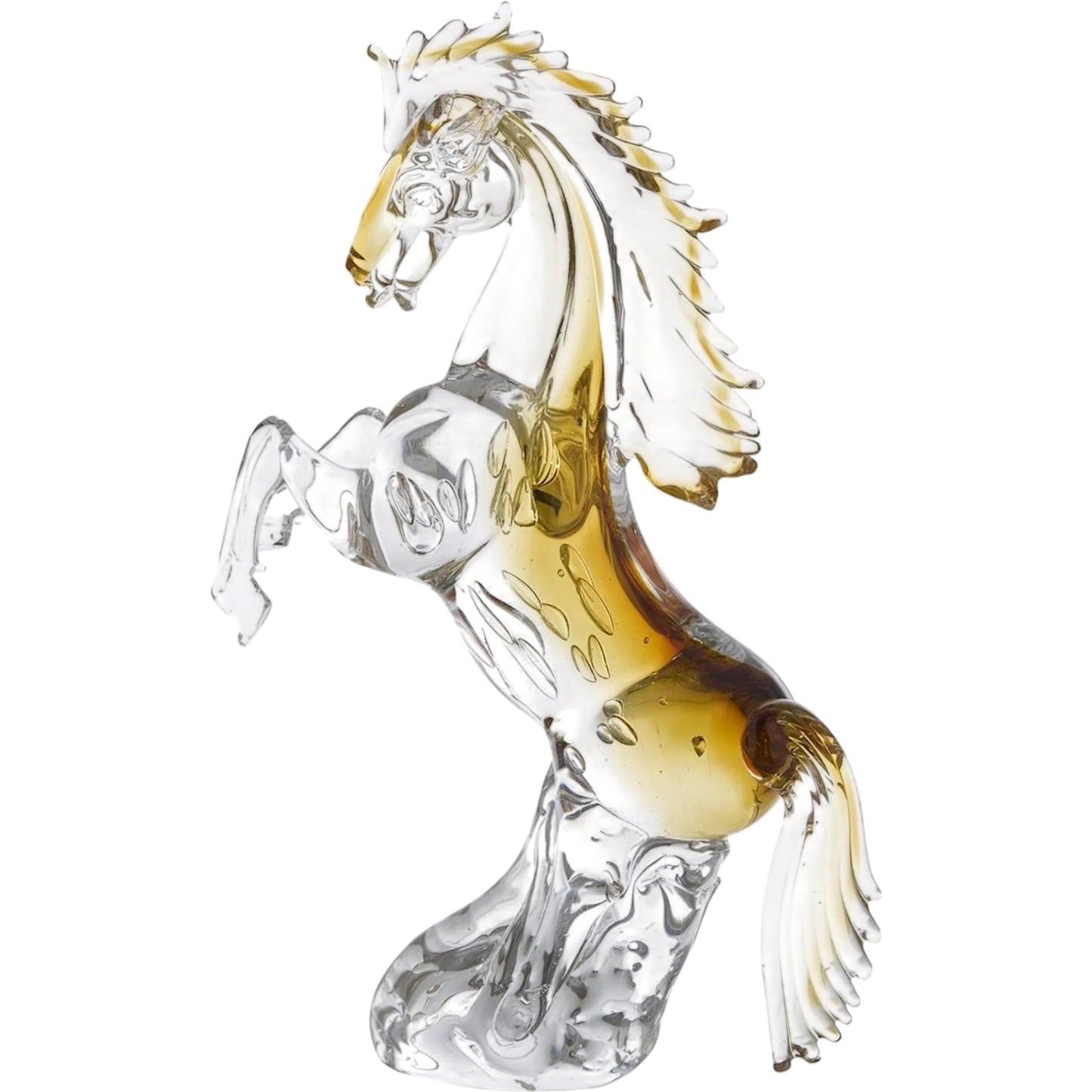 001 SI-2537478 | Primary Silo | Rearing Glass Horse Sculpture by John-Richard. Made from unique in a unique style.