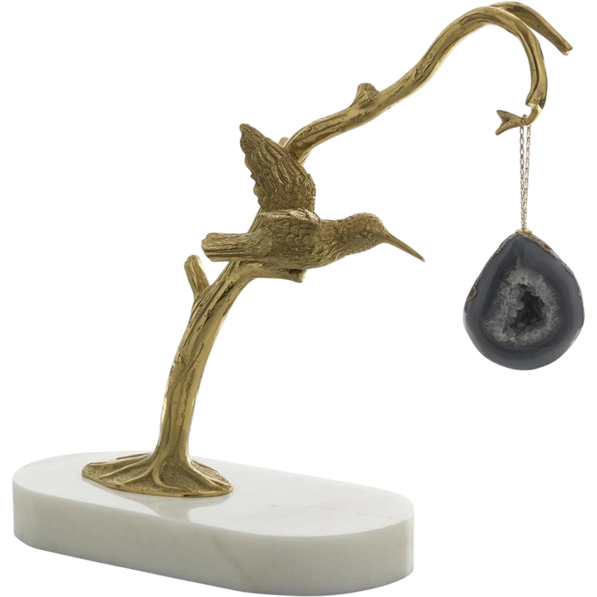 Brass Sapling Sculpture on Marble by John-Richard. Made from unique in a unique style.