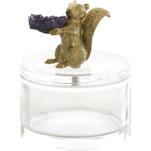 Brass Squirrel Jar II by John-Richard. Made from unique in a unique style.
