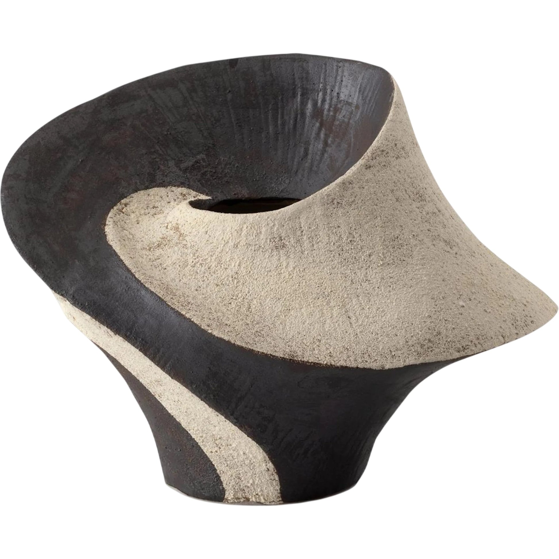Porcelain Whorl Vase by John-Richard. Made from unique in a unique style.