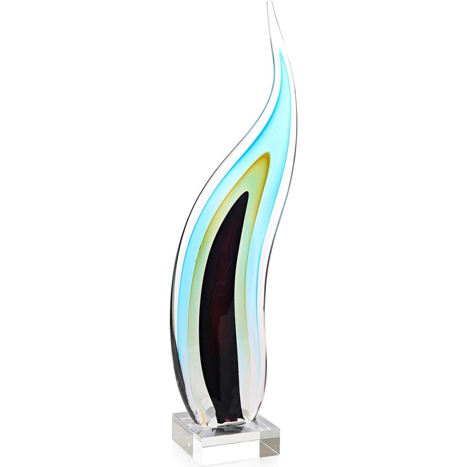 Glass Wisp Sculpture on Crystal by John-Richard. Made from unique in a unique style.