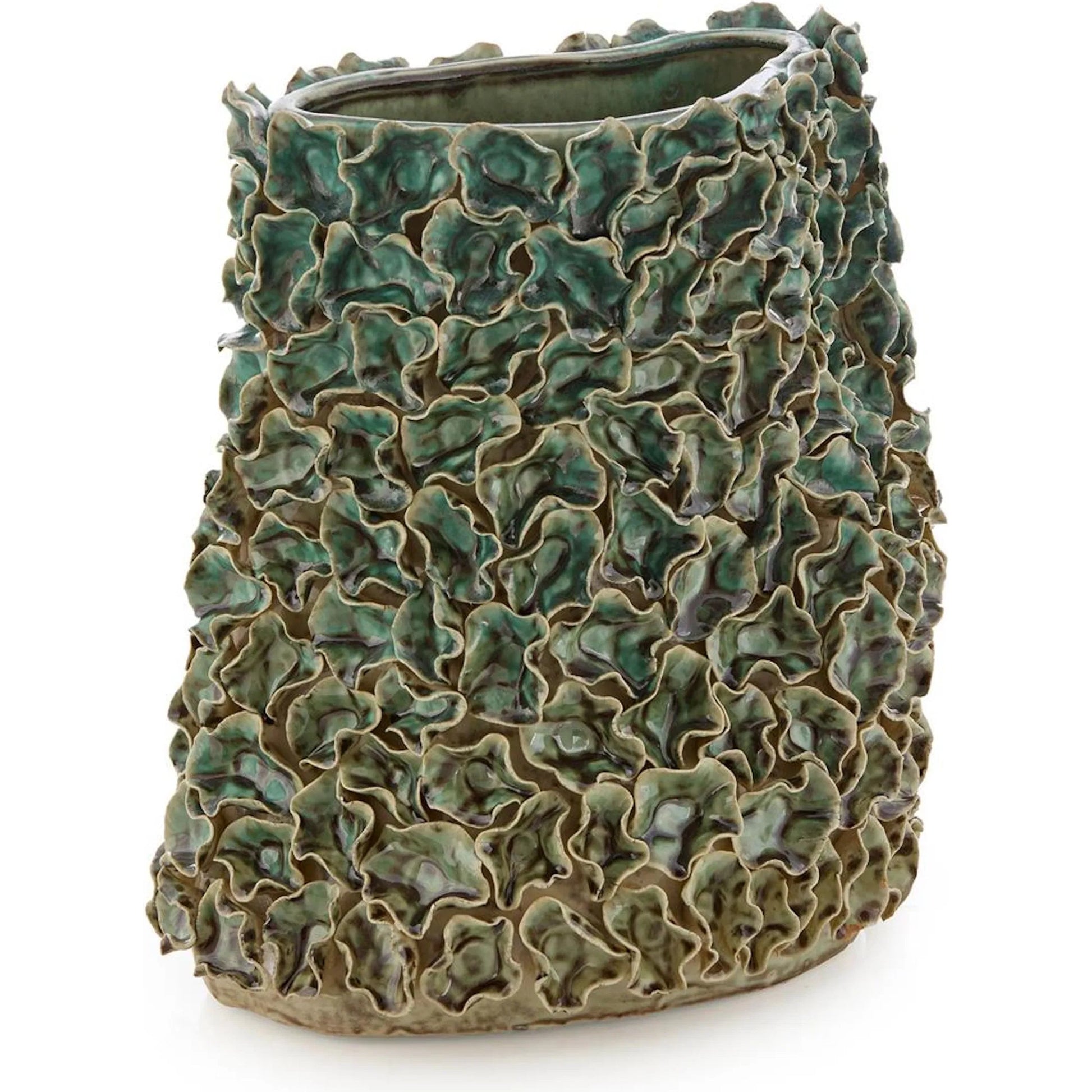 Emerald Reef Vase by John-Richard. Made from unique in a unique style.