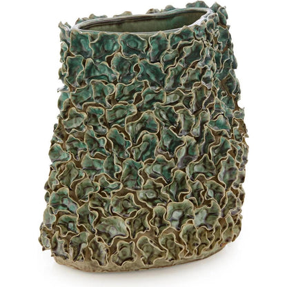 Emerald Reef Vase by John-Richard. Made from unique in a unique style.
