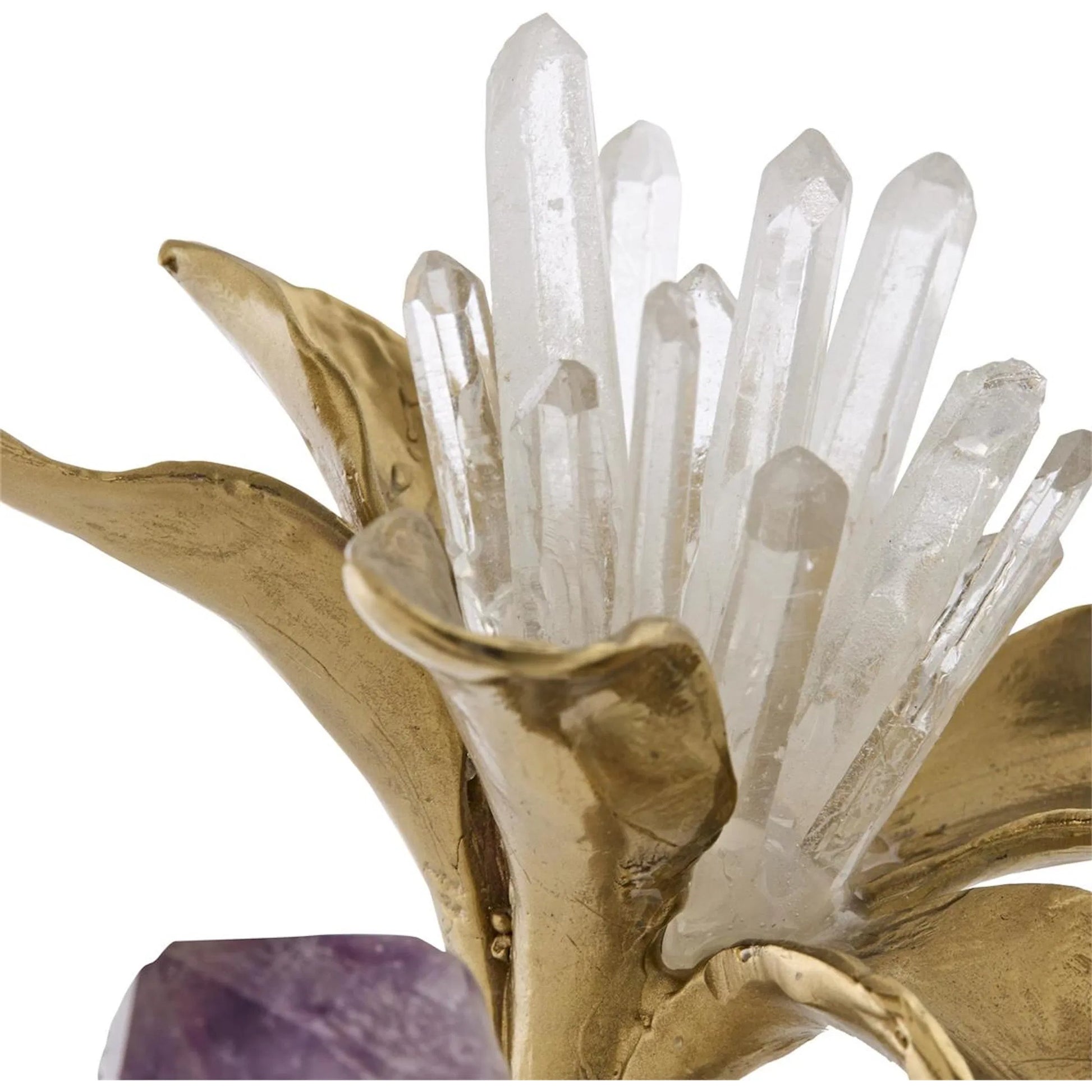 Embellished Blossom Sculpture on Crystal by John-Richard. Made from unique in a unique style.