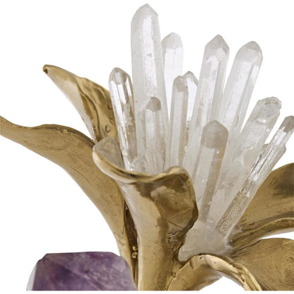 Embellished Blossom Sculpture on Crystal by John-Richard. Made from unique in a unique style.