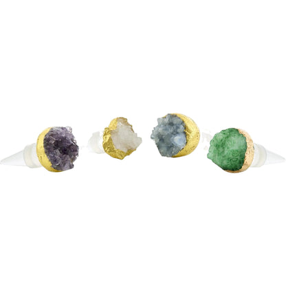 Quartz Crystal Bottle Stoppers (Set of 4) by John-Richard. Made from unique in a unique style.