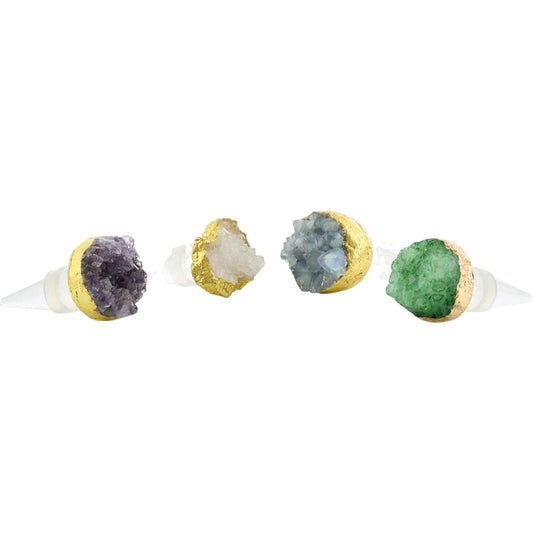 Quartz Crystal Bottle Stoppers (Set of 4) by John-Richard. Made from unique in a unique style.