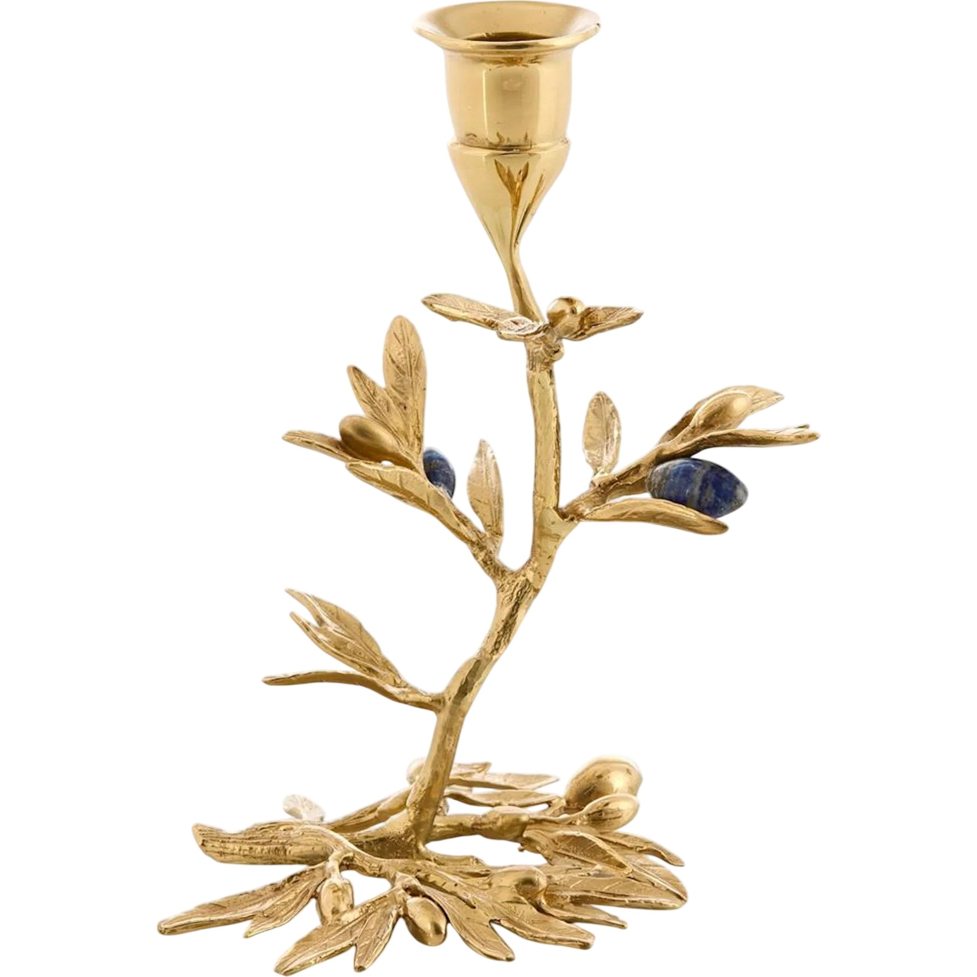 Brass Flora Candleholder by John-Richard. Made from unique in a unique style.