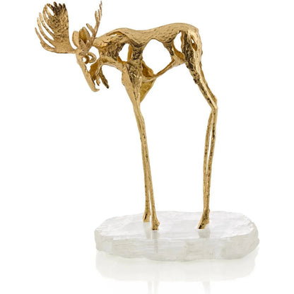 Abstract Moose Sculpture on Selenite I by John-Richard. Made from unique in a unique style.
