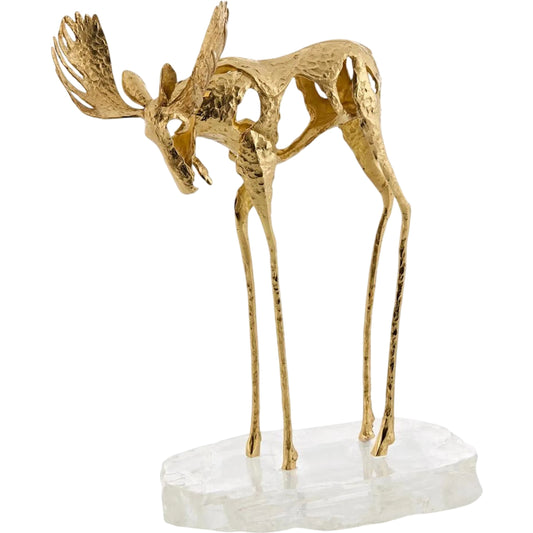 Abstract Moose Sculpture on Selenite I by John-Richard. Made from unique in a unique style.