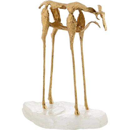 Abstract Moose Sculpture on Selenite II by John-Richard. Made from unique in a unique style.