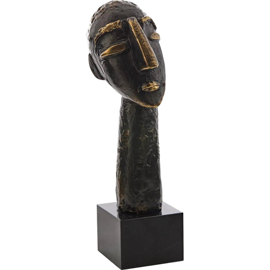 Tribal Bust on Marble by John-Richard. Made from unique in a unique style.