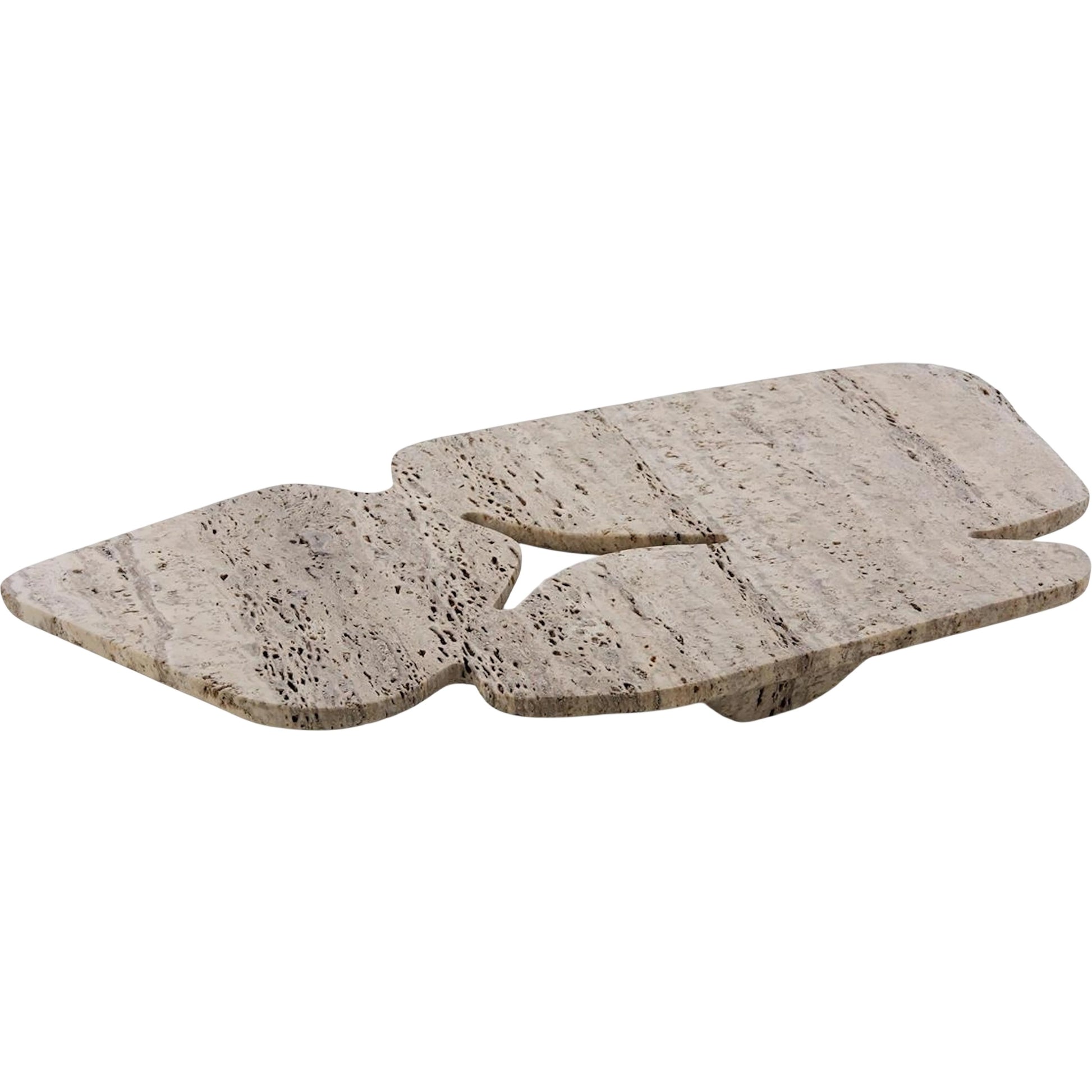 Organic Travertine Tray by John-Richard. Made from unique in a unique style.
