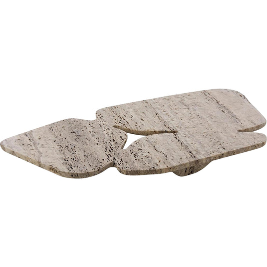 Organic Travertine Tray by John-Richard. Made from unique in a unique style.