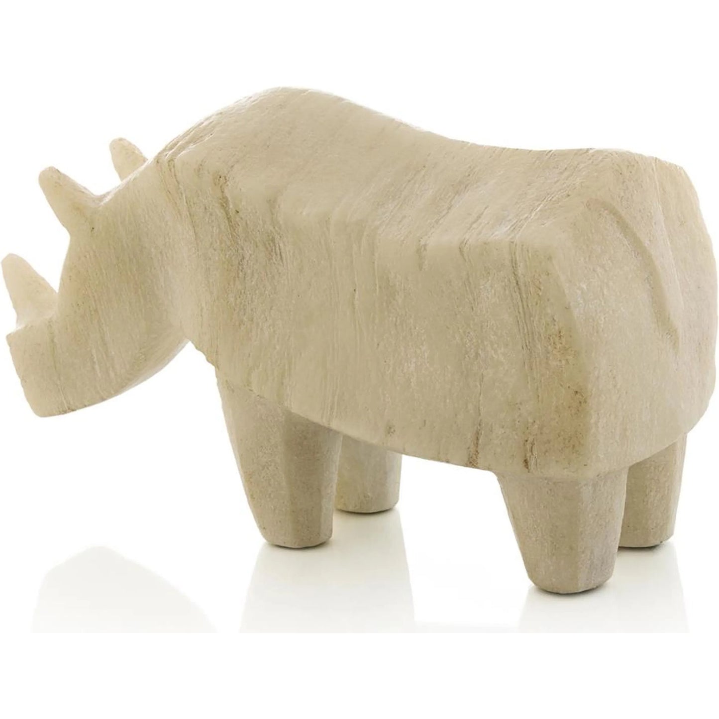 001 SI-2629182 | Unknown | Cubist Rhino Sculpture by John-Richard. Made from unique in a unique style.