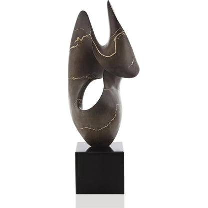 Umber Flow Sculpture on Marble by John-Richard. Made from unique in a unique style.