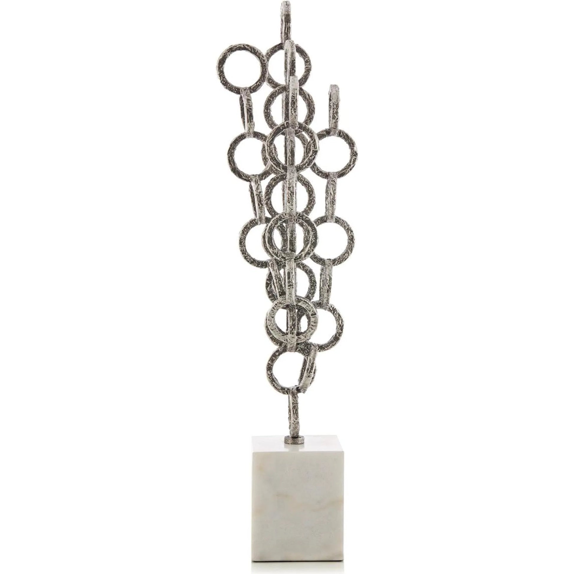 Iron Chain Sculpture on Marble by John-Richard. Made from unique in a unique style.