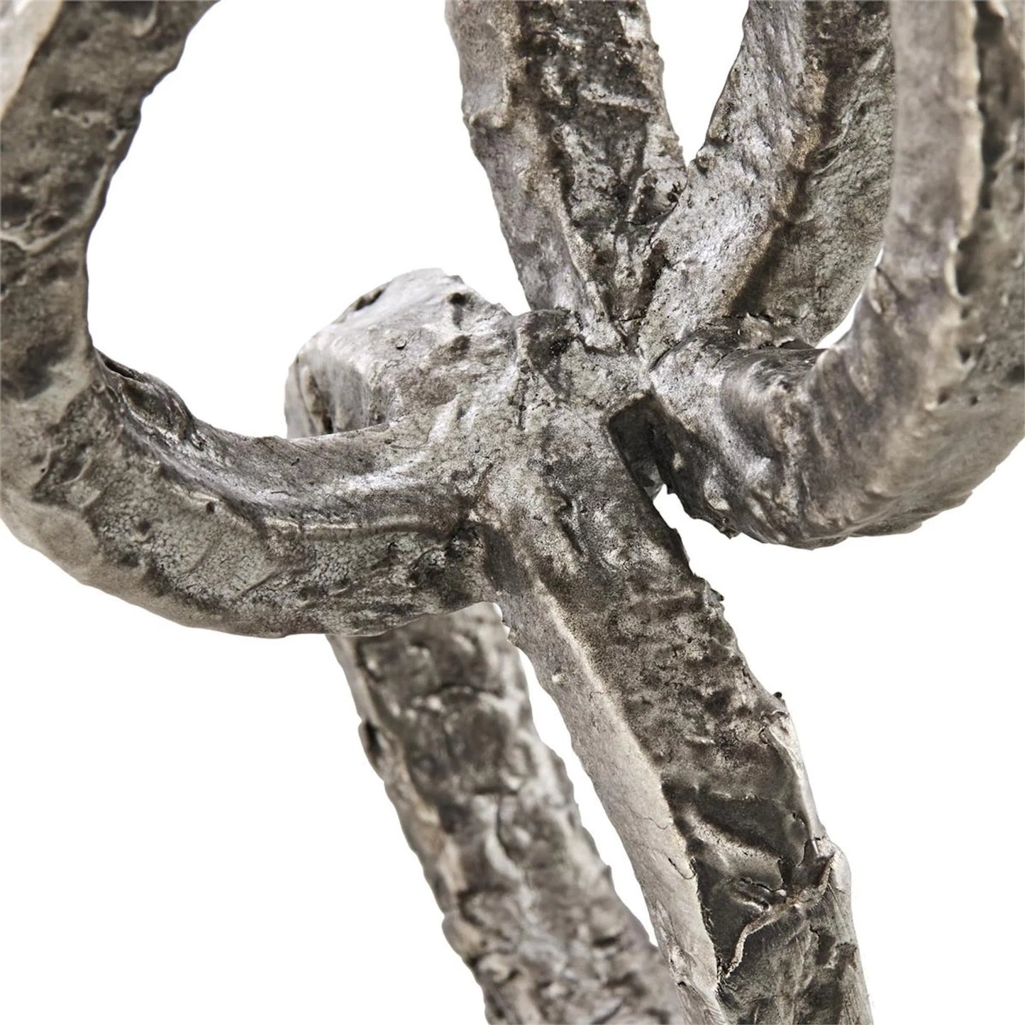 002 SI-2629314 | Closeup | Iron Chain Sculpture on Marble by John-Richard. Made from unique in a unique style.