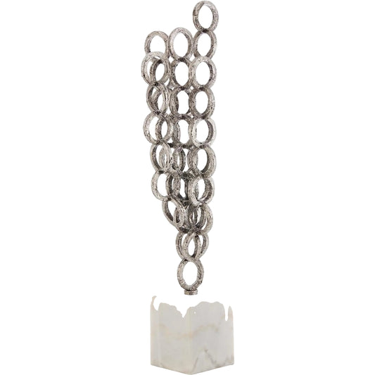 Iron Chain Sculpture on Marble by John-Richard. Made from unique in a unique style.