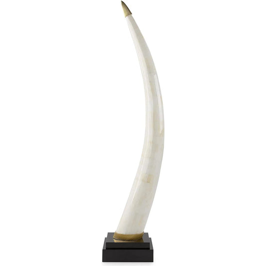Jade Tusk Sculpture on Marble by John-Richard. Made from unique in a unique style.