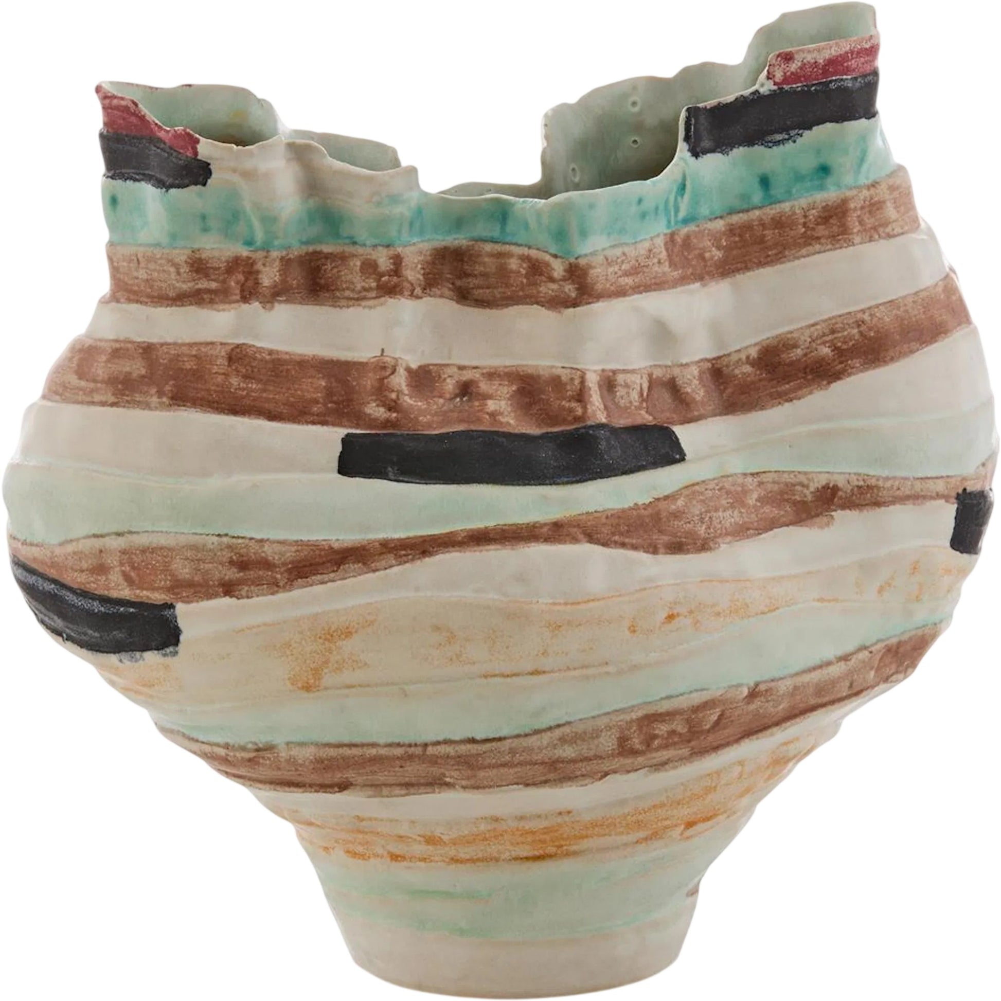 Chromatic Strata Vase by John-Richard. Made from unique in a unique style.