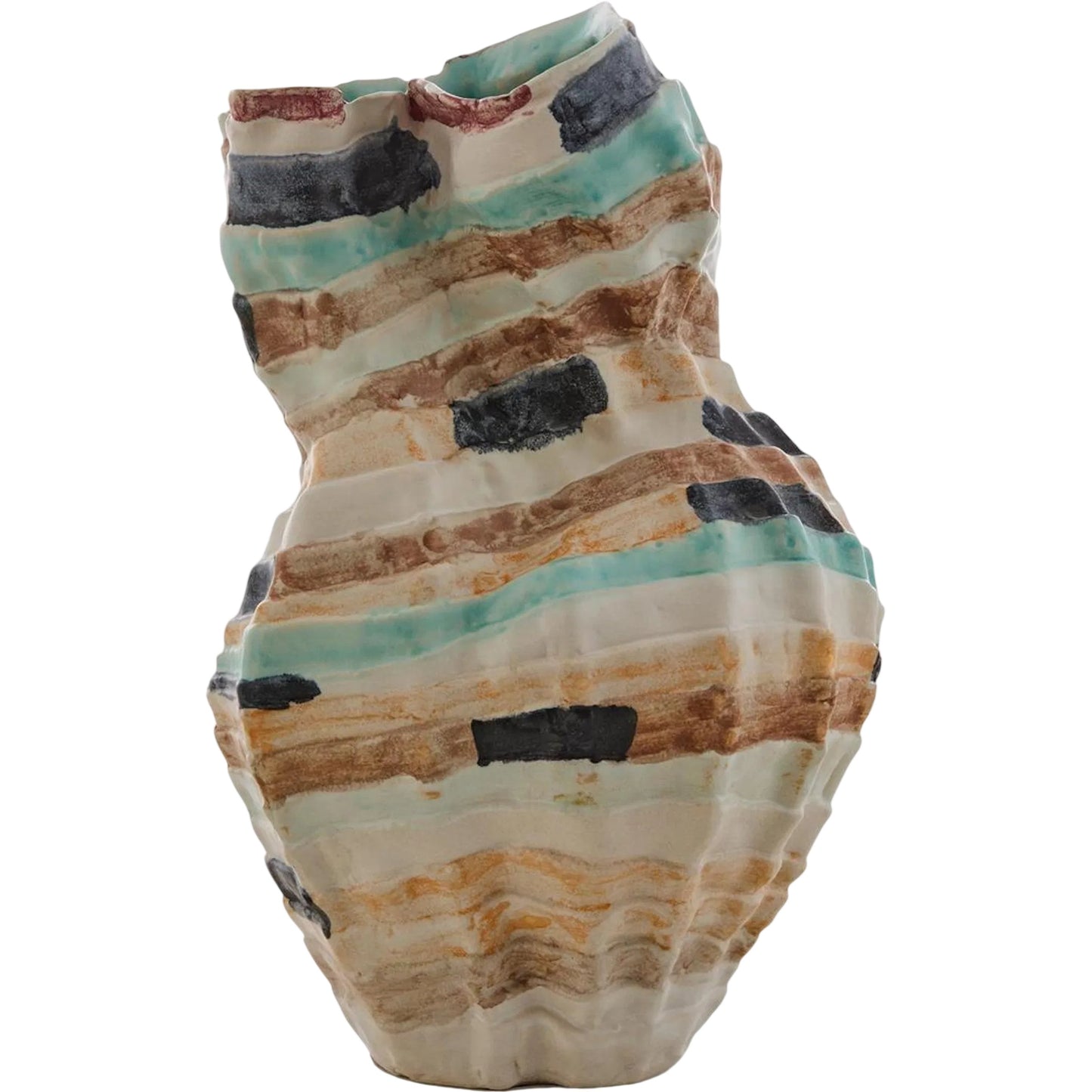 003 SI-2629171 | Primary Silo | Chromatic Strata Vase by John-Richard. Made from unique in a unique style.