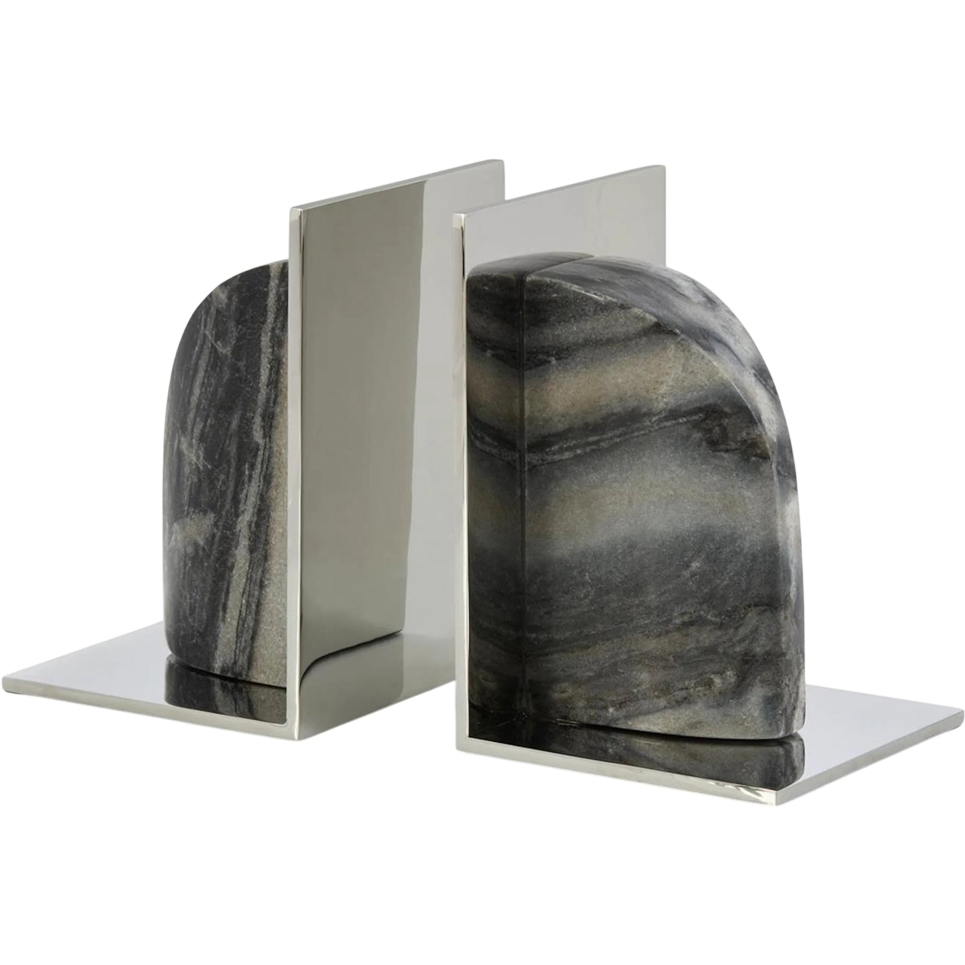Stone Arc Bookends (Set of 2) by John-Richard. Made from unique in a unique style.