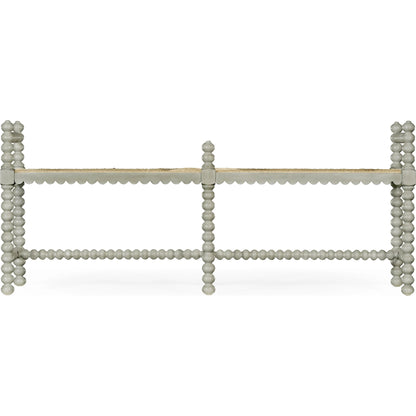 William Yeoward Bellingham Double Bench by Jonathan Charles in grey and country gray. Made from acacia in a cottage & farmhouse style.
