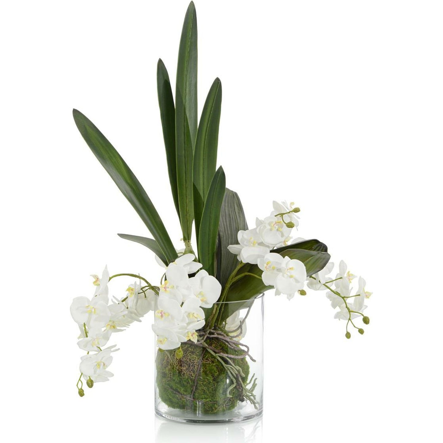 001 SI-1757039 | Primary Silo | Mossy Orchids by John-Richard in natural. Made from glass in a unique style.