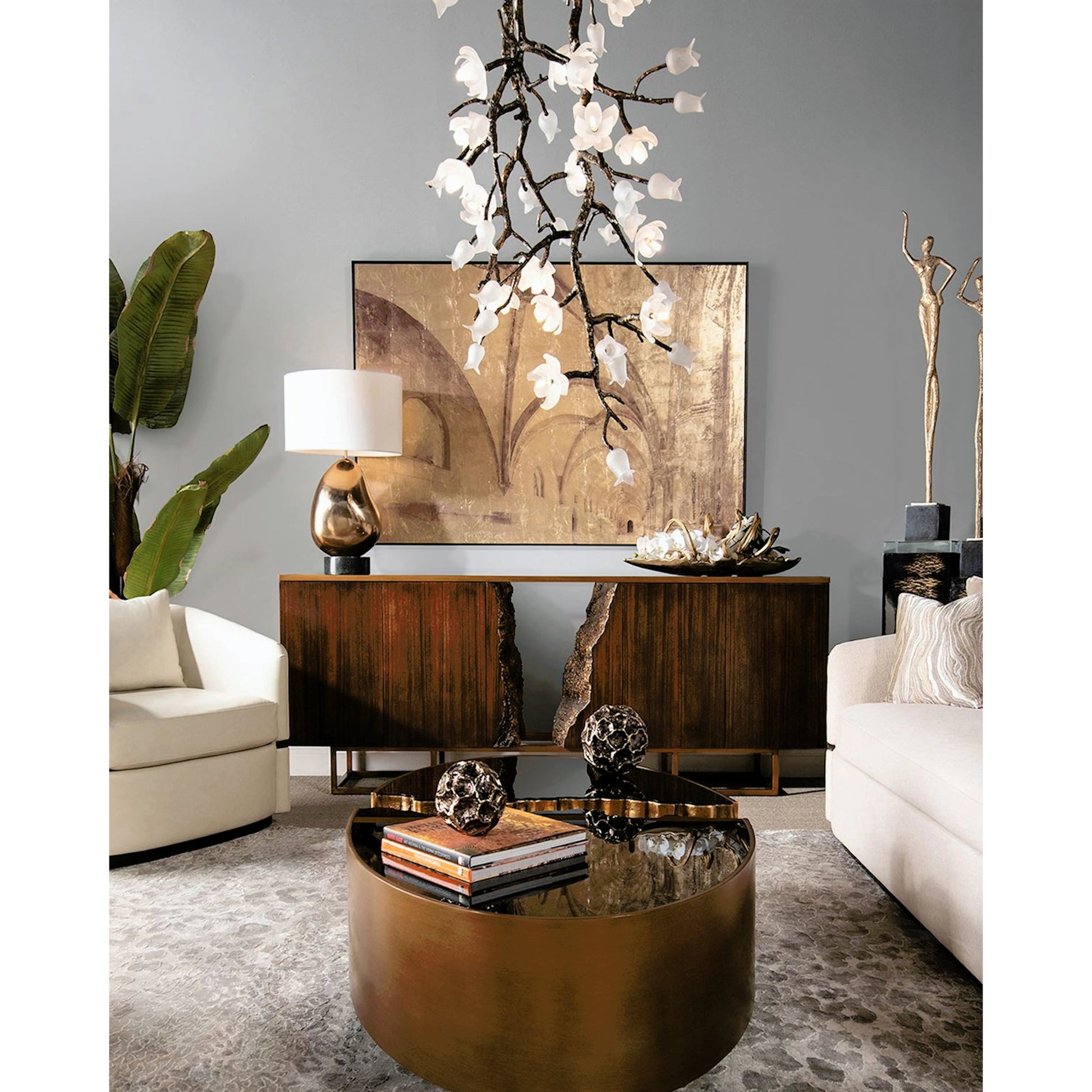 Curling Orchids by John-Richard in gold. Made from unique in a unique style.