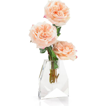 French Garden Rose by John-Richard in peach. Made from unique in a transitional style.
