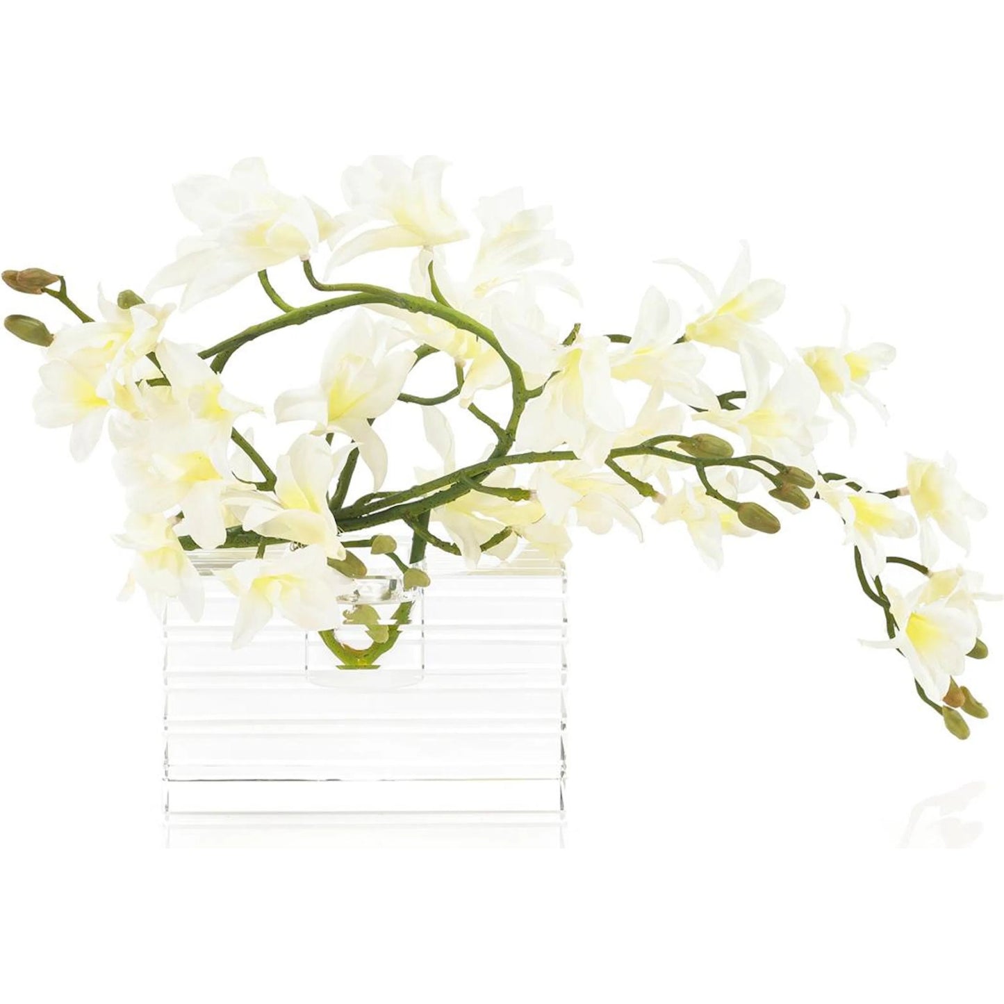 001 SI-2373790 | Primary Silo | Rock Crystal Orchids by John-Richard in white. Made from unique in a transitional style.